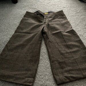 Catherine Malandrino Wide Leg Culotte Crop Tweed Pants